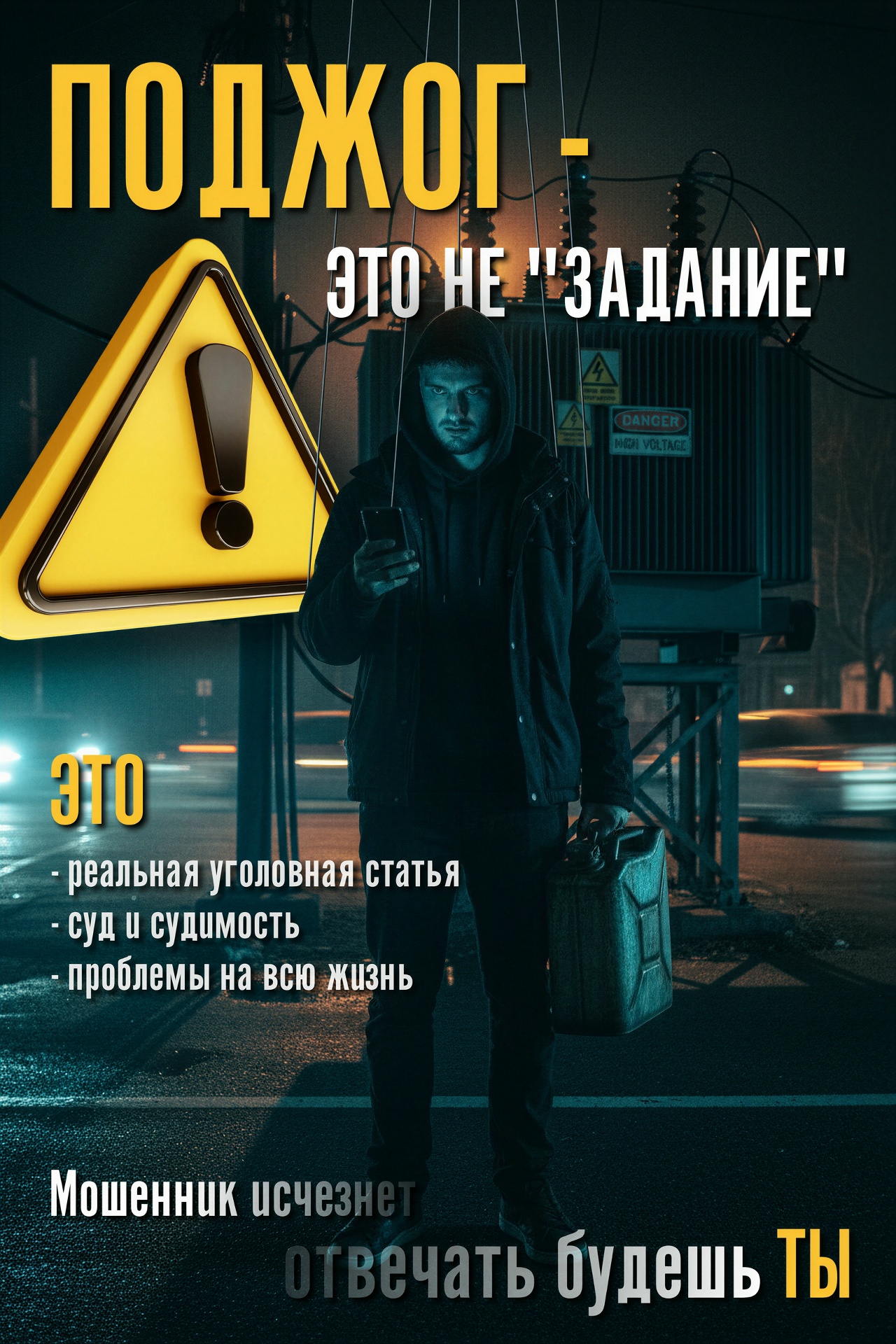 Не выполняй противоправные поручения - защити свое будущее!